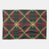 HÜBSCHE CHRISTMAS URLAUB RED GREEN GOLD KARIERT GESCHIRRTUCH (Horizontal)