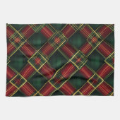 HÜBSCHE CHRISTMAS URLAUB RED GREEN GOLD KARIERT GESCHIRRTUCH (Horizontal)