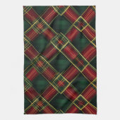 HÜBSCHE CHRISTMAS URLAUB RED GREEN GOLD KARIERT GESCHIRRTUCH (Vertikal)