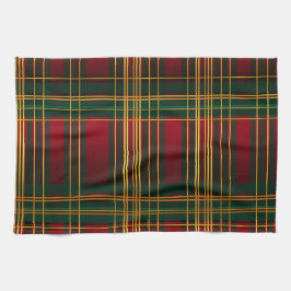 HÜBSCHE CHRISTMAS URLAUB RED GREEN GOLD KARIERT GESCHIRRTUCH