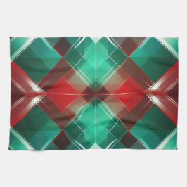 HÜBSCHE CHRISTMAS URLAUB RED GREEN WHITE KARIERT GESCHIRRTUCH