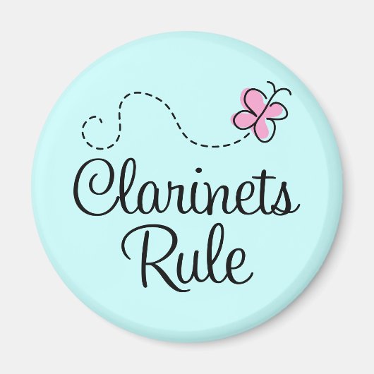 Hübsche Clarinets Rule Music Gift Magnet (Vorne)