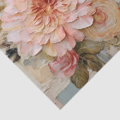 Hübsche Collage mit gemalten Blumen auf zerrissene Seidenpapier (Ausschnitt)