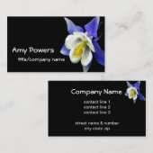 hübsche Columbine Visitenkartenfotografie Visitenkarte (Vorne/Hinten)