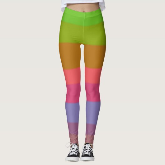 Hübsche Coole farbenfrohe Girls Leggings (Vorderseite)