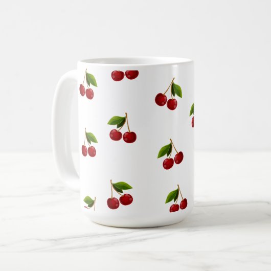 Hübsche Coquette Cherry Muster Tasse (Vorderseite Links)
