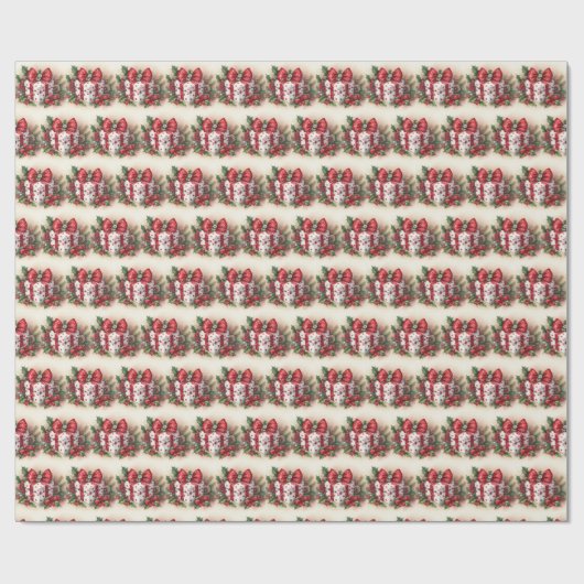 Hübsche Coquette Wrapped Anwesend für Weihnachten Geschenkpapier (Flach)