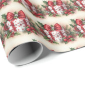 Hübsche Coquette Wrapped Anwesend für Weihnachten Geschenkpapier (Rolleneckpunkt)