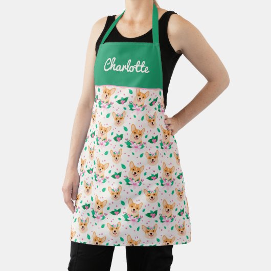 Hübsche Corgi-Blumen-Schürze Schürze (InSitu)