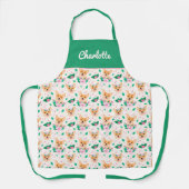 Hübsche Corgi-Blumen-Schürze Schürze (Vorderseite)