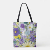 Hübsche Cottage Blumen Tasche (Rückseite)