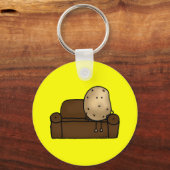 Hübsche Couchkartoffel Schlüsselanhänger (Vorderseite)