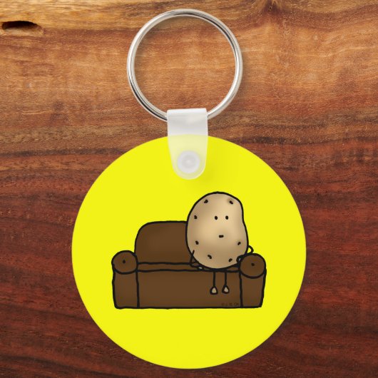 Hübsche Couchkartoffel Schlüsselanhänger (Vorderseite)