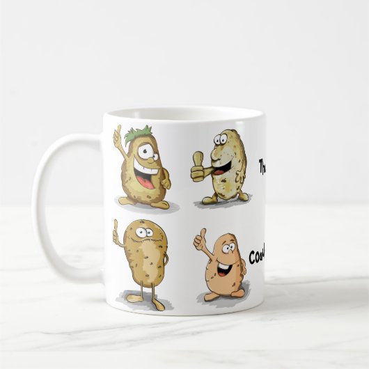 Hübsche Couchkartoffeln Kaffeetasse (Links)