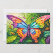 Hübsche Creative Butterfly Design Geburtstagsparty Einladung (Rückseite)