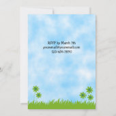 Hübsche Creme Horse Girls zum Geburtstag Einladung (Rückseite)