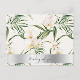 Hübsche Creme Orchids Denken Sie an Sie Postkarte