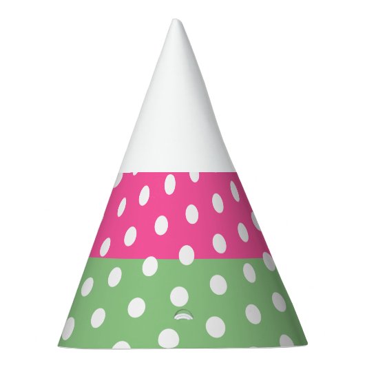 Hübsche, cremefarbene, cremefarbene Streifen Punkt Partyhütchen (Rechts)
