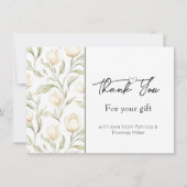 Hübsche cremefarbene Tulpenblumen Danke (Vorderseite)