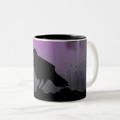 Hübsche Crow-Silhouette Zweifarbige Tasse (VorderseiteRechts)