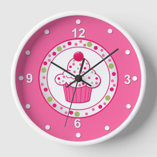 Hübsche Cupcake-Wall-Uhr Wanduhr (Vorderseite)
