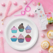 Hübsche Cupcakes Pappteller (Party)