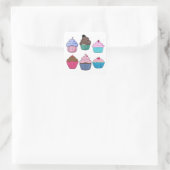 Hübsche Cupcakes Quadratischer Aufkleber (Tasche)