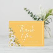 Hübsche Daffodil Yellow & White Daisis Vielen Dank Dankeskarte (Stehend Vorderseite)