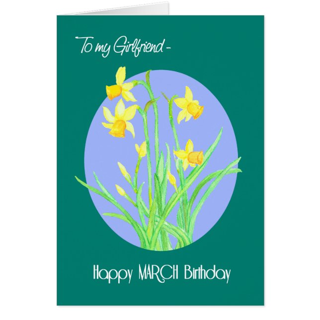 Hübsche Daffodis März Geburtstag für Freundin (Vorne)