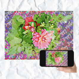 Hübsche Dahlia Bloom Bouquet Mutter Tageskarte