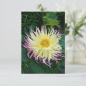 Hübsche Dahlia-Blume Karte (Stehend Vorderseite)