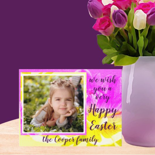 Hübsche Dahlia Foto Frame Osterpostkarte Postkarte