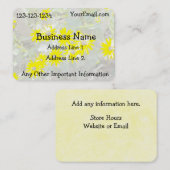 Hübsche Daisies Nature Business Card Visitenkarte (Vorne/Hinten)