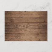 Hübsche Daisies Rustic Wood Wedding Informationen Begleitkarte (Rückseite)