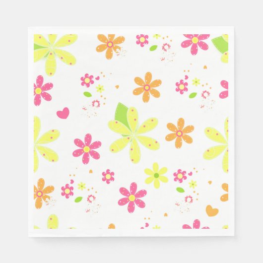 Hübsche Daisies Serviette (Vorderseite)
