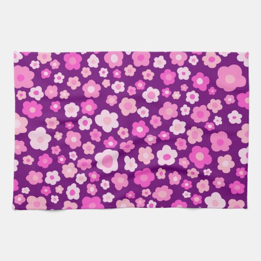 Hübsche Daisis Muster Einzigartig farbenfroh flora Geschirrtuch (Horizontal)