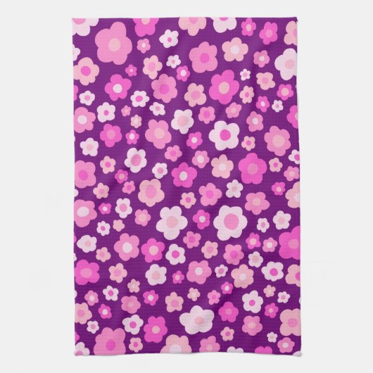 Hübsche Daisis Muster Einzigartig farbenfroh flora Geschirrtuch (Vertikal)