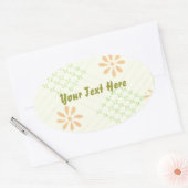 Hübsche Daisy-Blume Ovaler Aufkleber (Umschlag)