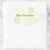 Hübsche Daisy-Blume Ovaler Aufkleber (Tasche)