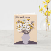 Hübsche Daisy Bouquet CUSTOM wird bald gut Karte (Gelbe Blume)