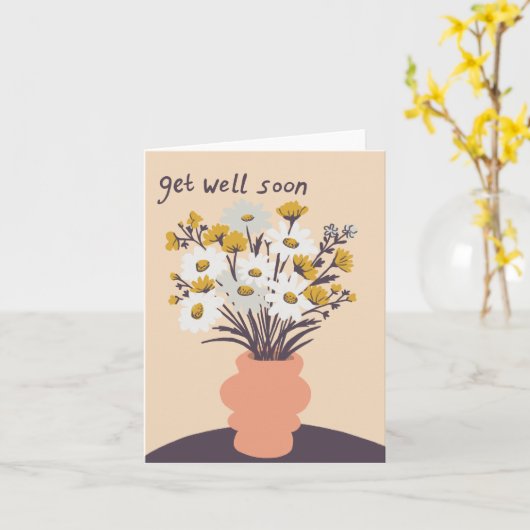 Hübsche Daisy Bouquet CUSTOM wird bald gut Karte (Gelbe Blume)