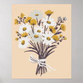 Hübsche Daisy Bouquet Retro Moderne Kunst Poster (Vorne)