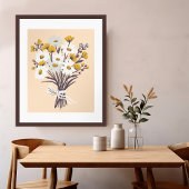 Hübsche Daisy Bouquet Retro Moderne Kunst Poster