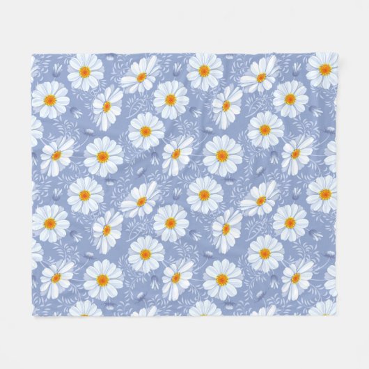 Hübsche Daisy Custom Fleece Blanket, mittel (Vorderseite (Horizontal))