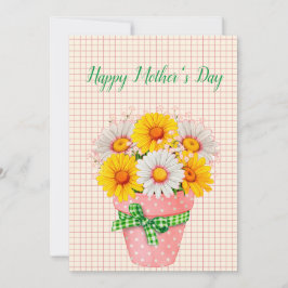 Hübsche Daisy Pot Florals Muttertagskarte Feiertagskarte