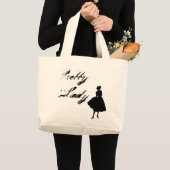Hübsche Dame Jumbo Stoffbeutel (Vorderseite (Produkt))