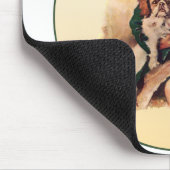 Hübsche Dame mit Pekingese Mousepad (Ecke)