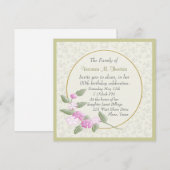 Hübsche Damen-Geburtstags-Party Einladung (Vorne/Hinten)