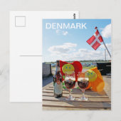 Hübsche Dänemark-Postkarte. Postkarte (Vorne/Hinten)
