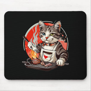 Hübsche Darstellung der Grillen liebenden Katzenou Mousepad